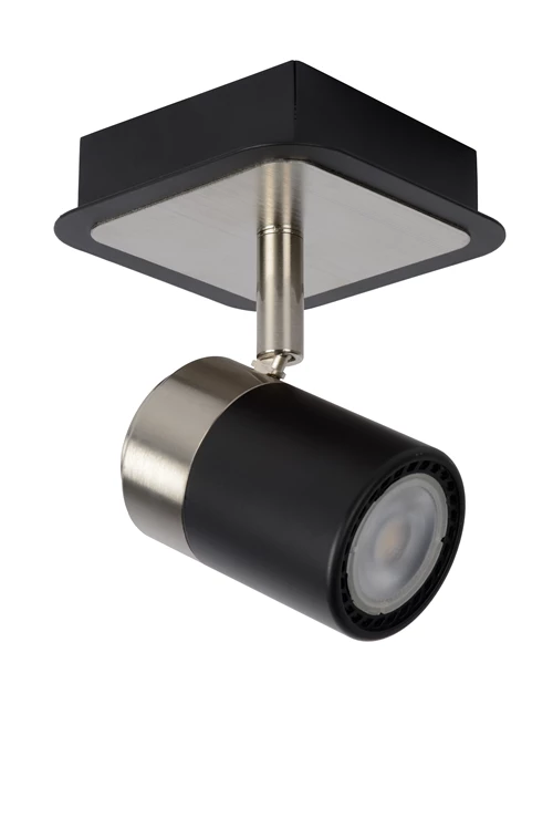 Lucide LENNERT - Plafondspot - LED Dimb. - GU10 - 1x5W 3000K - Zwart - uitgezet